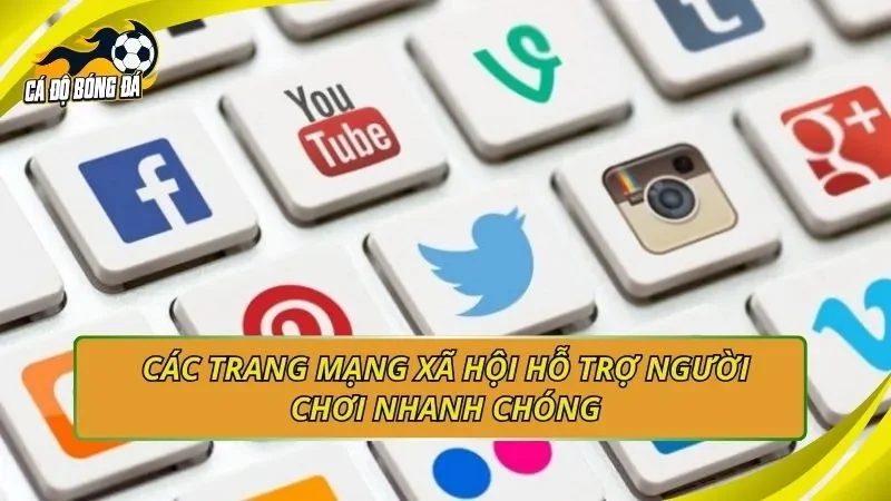 Các trang mạng xã hội hỗ trợ người chơi nhanh chóng