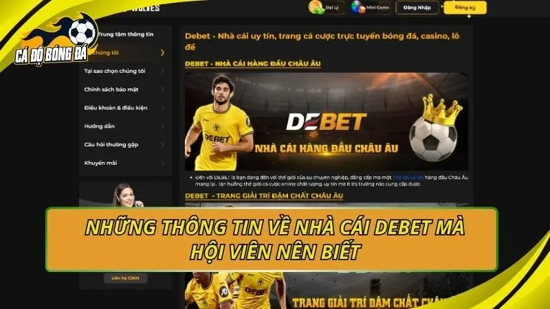 Những thông tin về nhà cái DEBET mà hội viên nên biết